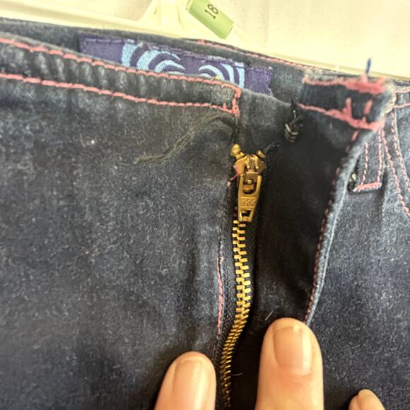 Angels SKIRT Vintage Stretch Blue Denim Size 9 Jr Made in Hong Kong - Picture 10 of 12